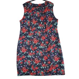 Jessica London Womens Plus Size 26 Sleeveless Floral Flower Colorful Shift Dress